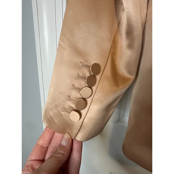 A.L.C. Dakota Satin Blazer in Sirocco Gold NWT Size 4 - Picture 6 of 9